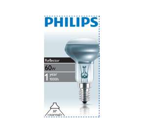 Лампа накаливания Refl 60Вт E14 230В NR50 30D 1CT/30 Philips 