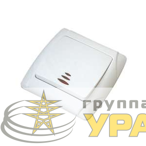 Выключатель 1-кл. СП Маргарита 10А IP20 с подсветкой бел. UNIVersal 