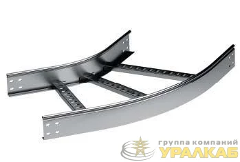 Угол горизонтальный 45град. 50х200 R-300 в компл. с крепежн. элемент. и соед. пластинами DKC 