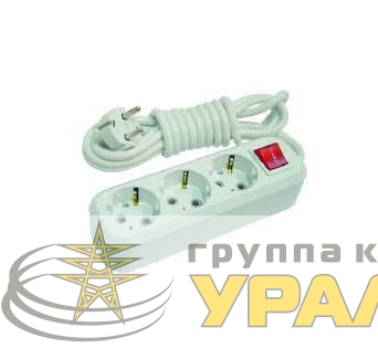 Удлинитель 3х3м с заземл. 16А IP20 с выкл. Makel 