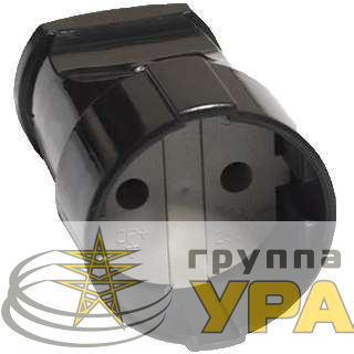 Розетка переносная 10А 250В без заземл. черн. UNIVersal 