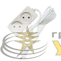 Удлинитель 2х5м без заземл. 10А IP20 2.2кВт ПВС Союз 