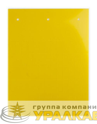Табличка полужесткая установка в держатель ПВХ-0.5 желт. (уп.50шт) DKC 