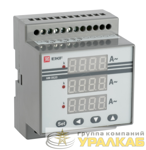 Амперметр цифровой AD-G33 3ф на DIN EKF 