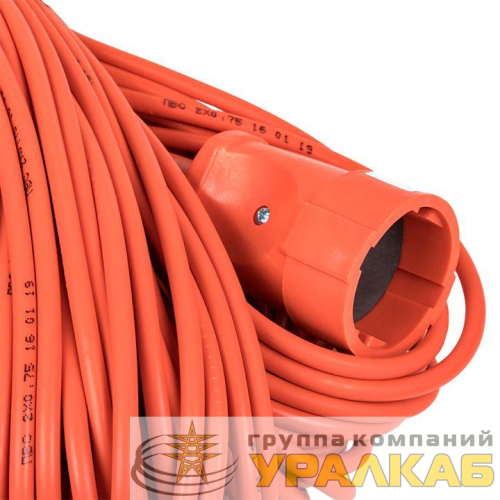 Удлинитель-шнур 1х50м без заземл. 10А IP20 Зевс 2.0 2.3кВт ПВС 2х0.75 PROxima EKF 