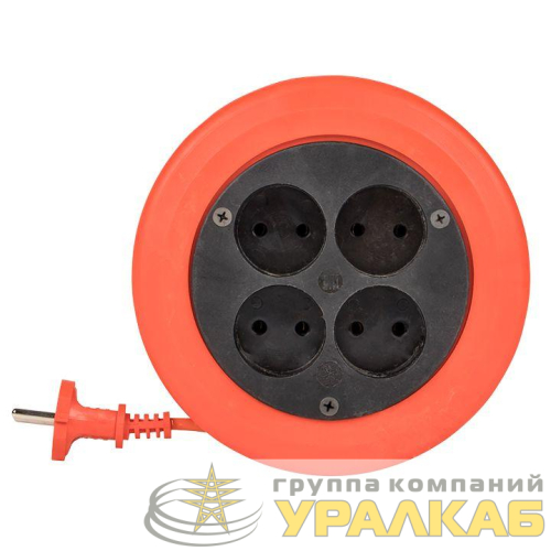 Удлинитель-рулетка 4х5м без заземл. 10А IP20 2.3кВт ПВС 2х0.75 PROxima EKF 