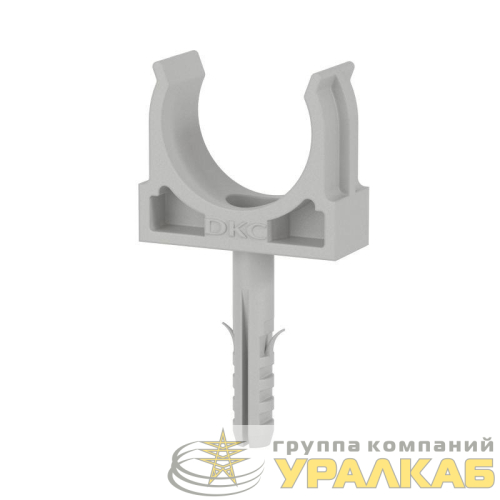 Держатель для труб (клипса) d25мм с защелкой и дюбелем (розн. уп.6шт) DKC 