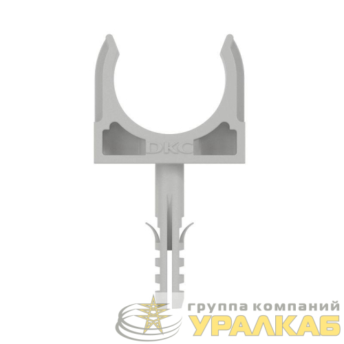 Держатель для труб (клипса) d25мм с защелкой и дюбелем (розн. уп.6шт) DKC 