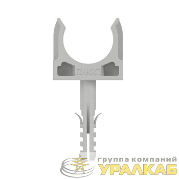 Держатель для труб (клипса) d20мм с защелкой и дюбелем (розн. уп.8шт) DKC 