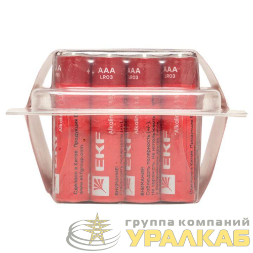 Элемент питания алкалиновый AAA/LR03 пластик. бокс (уп.24шт) EKF 