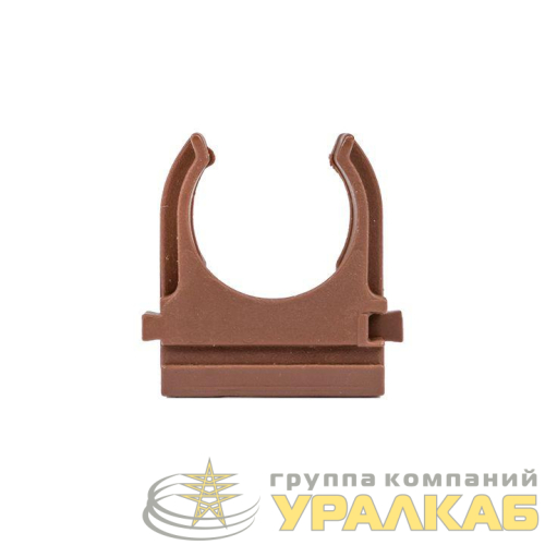 Держатель для труб (клипса) d20мм темн. дерево (уп.10шт) Plast EKF 