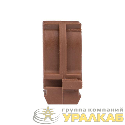 Держатель для труб (клипса) d25мм темн. дерево (уп.10шт) Plast EKF 