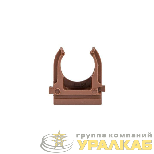 Держатель для труб (клипса) d16мм темн. дерево (уп.10шт) Plast EKF 