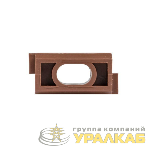 Держатель для труб (клипса) d16мм темн. дерево (уп.10шт) Plast EKF 