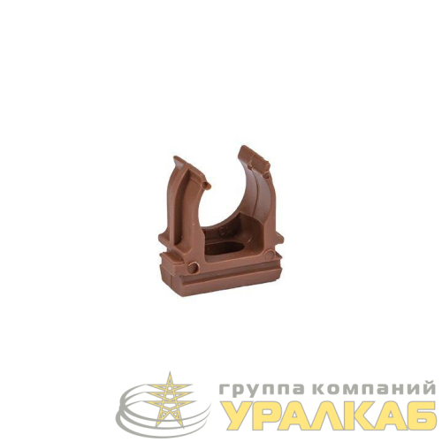 Держатель для труб (клипса) d16мм темн. дерево (уп.10шт) Plast EKF 