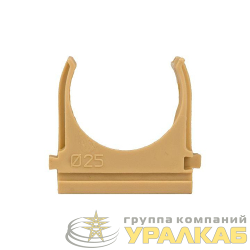 Держатель для труб (клипса) d25мм свет. дерево (уп.10шт) Plast EKF 
