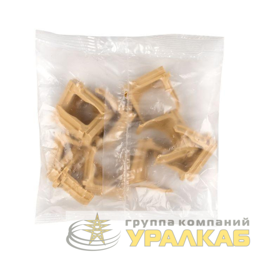 Держатель для труб (клипса) d25мм свет. дерево (уп.10шт) Plast EKF 