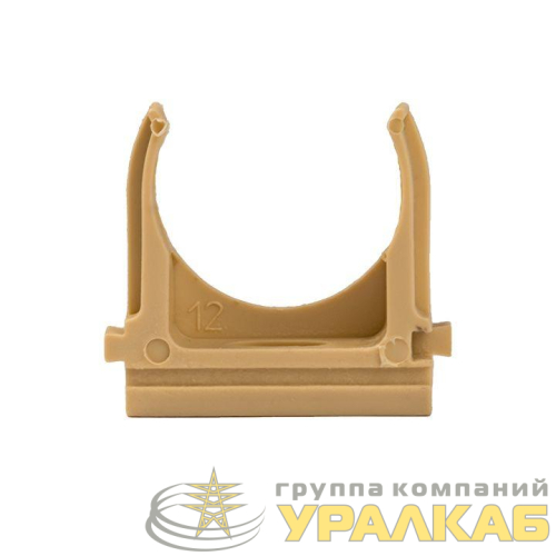 Держатель для труб (клипса) d25мм свет. дерево (уп.10шт) Plast EKF 