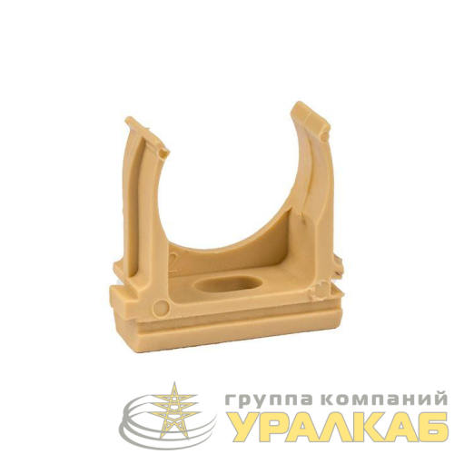 Держатель для труб (клипса) d25мм свет. дерево (уп.10шт) Plast EKF 