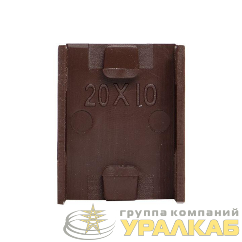 Соединитель 20х10 под темн. дерево Plast PROxima (уп.4шт) EKF 