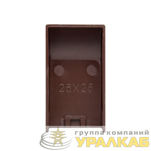 Заглушка 25х25 под темн. дерево Plast PROxima (уп.4шт) EKF 
