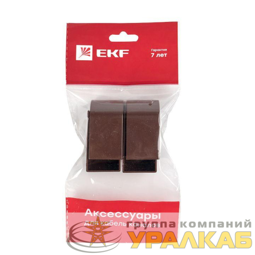 Заглушка 25х25 под темн. дерево Plast PROxima (уп.4шт) EKF 