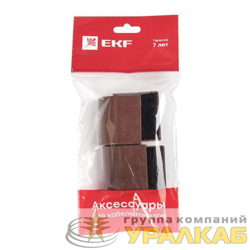 Заглушка 40х25 под темн. дерево Plast PROxima (уп.4шт) EKF 
