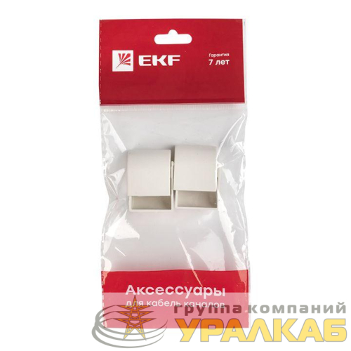 Заглушка 25х16 бел. Plast PROxima (уп.4шт) EKF 