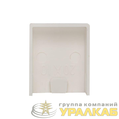 Заглушка 20х10 бел. Plast PROxima (уп.4шт) EKF 