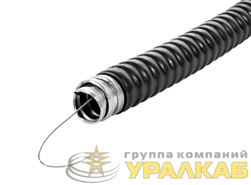 Металлорукав в ПВХ изоляции Р3-ЦПнг 15 d15мм с протяжкой (уп.50м) EKF 