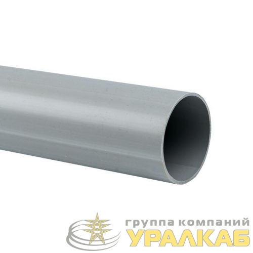 Труба гладкая ПВХ жесткая d63мм сер. (дл.3м) PROxima EKF 
