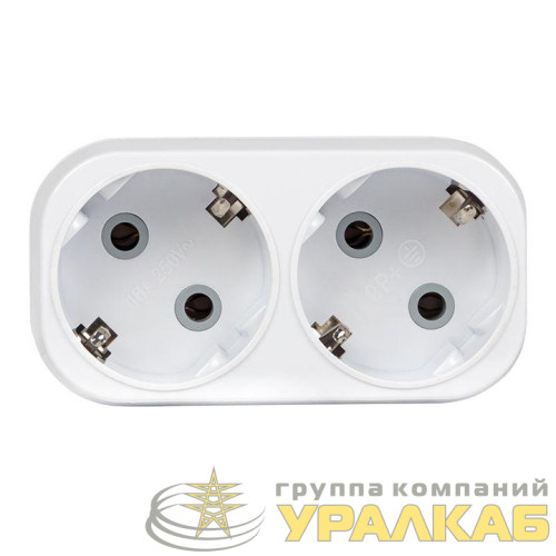 Разветвитель 2-м с заземл. 16А IP20 250В плоск. PROxima EKF 