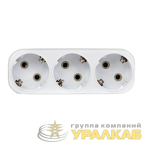 Разветвитель 3-м с заземл. 16А IP20 250В плоск. PROxima EKF 