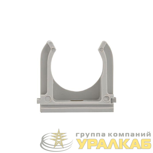 Держатель для труб (клипса) d25мм сер. (уп.100шт) Plast EKF 