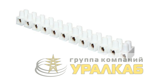 Колодка клеммная 4кв.мм 3А полистирол бел. (уп.10шт) PROxima EKF 