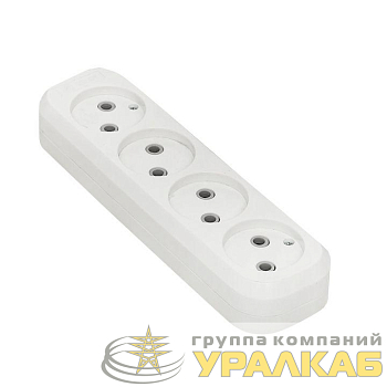 Колодка удлинителя 4-м без заземл. 10А Эксперт 2.2кВт EKF 