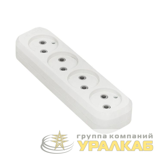 Колодка удлинителя 4-м без заземл. 10А Эксперт 2.2кВт EKF 
