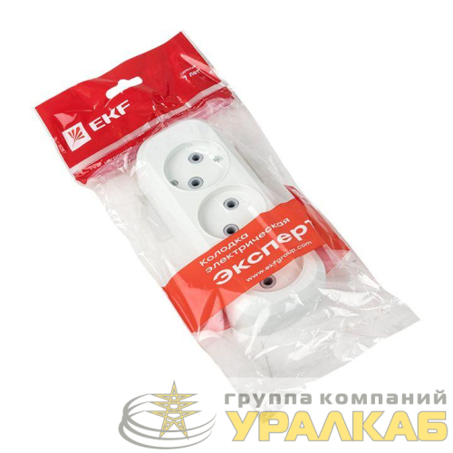 Колодка удлинителя 3-м без заземл. 10А Эксперт 2.2кВт EKF 