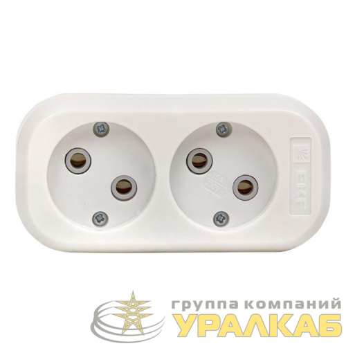 Колодка удлинителя 2-м без заземл. 10А Эксперт 2.2кВт EKF 