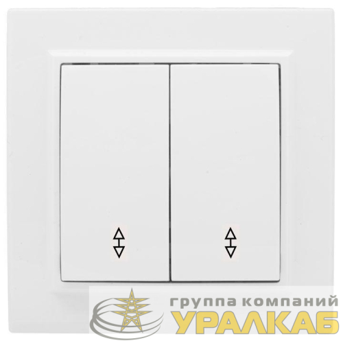 Переключатель проходной 2-кл. СП Минск 10А IP20 бел. Basic EKF 