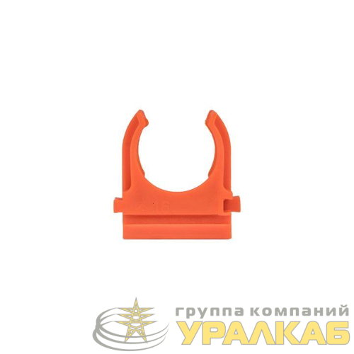 Держатель для труб (клипса) d16мм оранж. (уп.10шт) Plast EKF 