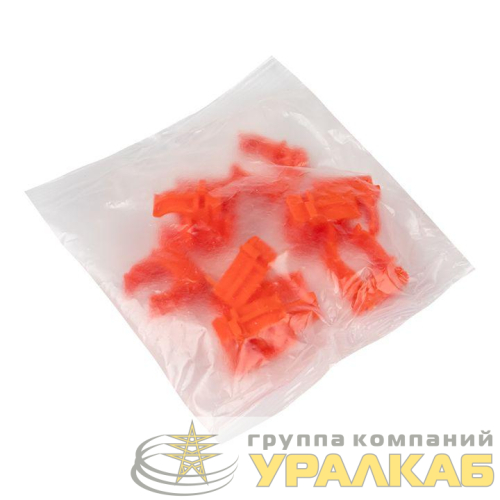 Держатель для труб (клипса) d16мм оранж. (уп.10шт) Plast EKF 