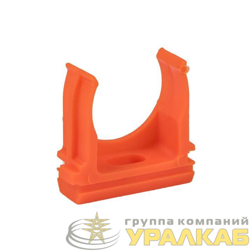 Держатель для труб (клипса) d25мм оранж. (уп.10шт) Plast EKF 