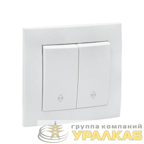 Переключатель проходной 2-кл. СП Валенсия 10А IP20 бел. PROxima EKF 
