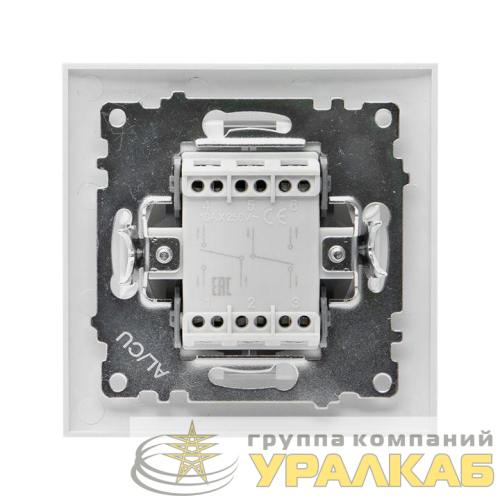 Переключатель проходной 2-кл. СП Валенсия 10А IP20 бел. PROxima EKF 