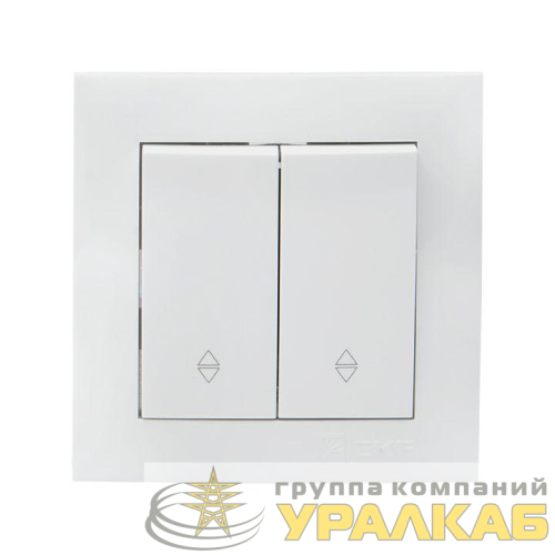 Переключатель проходной 2-кл. СП Валенсия 10А IP20 бел. PROxima EKF 