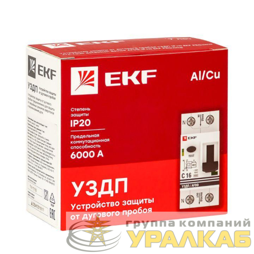 Устройство защиты от дугового пробоя (УЗДП) 1P+N C 25А 6кА с авт. выкл. PROxima EKF 