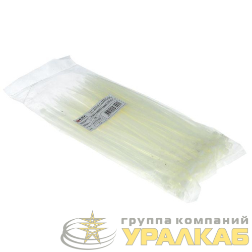 Хомут кабельный 8.2х400 нейл. бел. (уп.100шт) EKF 