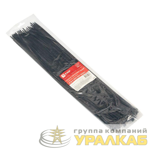 Хомут кабельный 4.8х450 нейл. черн. (уп.100шт) EKF 