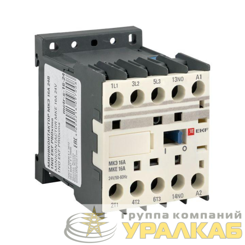 Мини-контактор МКЭ 16А кат. 24В AC 1НО PROxima EKF 